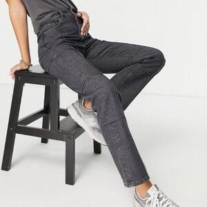 & Other Stories Crawford Denim High waist straight leg rigid jeans, seam detail